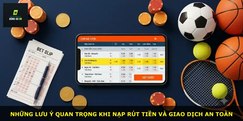 Những lưu ý quan trọng khi nạp rút tiền và giao dịch an toàn