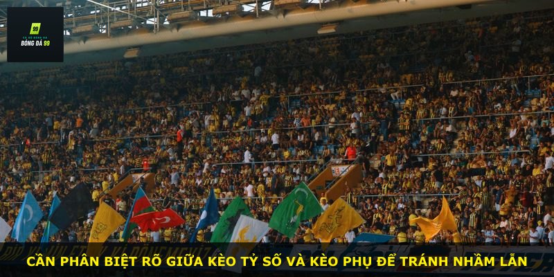 Cần phân biệt rõ giữa kèo tỷ số và kèo phụ để tránh nhầm lẫn