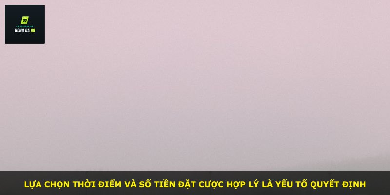 Lựa chọn thời điểm và số tiền đặt cược hợp lý là yếu tố quyết định