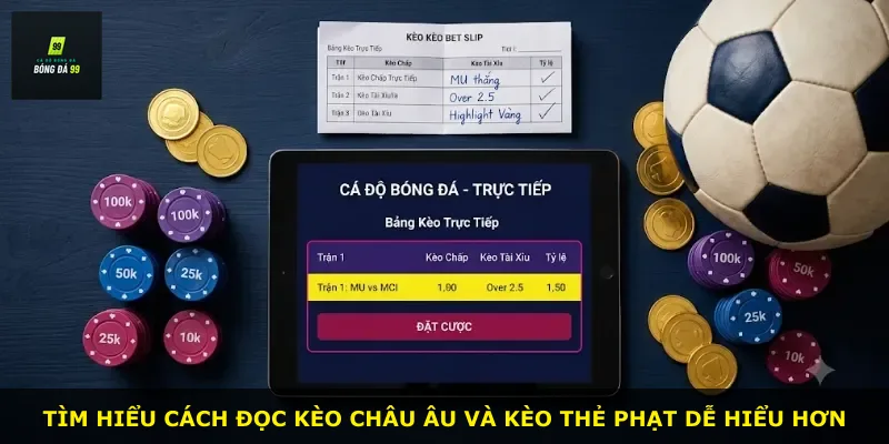 Tìm hiểu cách đọc kèo châu Âu và kèo thẻ phạt dễ hiểu hơn
